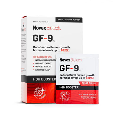GF-9 Fruit Punch flavor box and powder packet