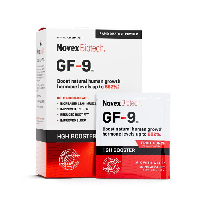 GF-9 Fruit Punch flavor box and powder packet