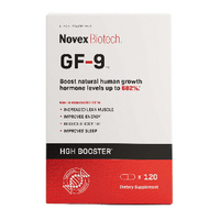 Novex Biotech GF-9 dietary supplement box on a white background