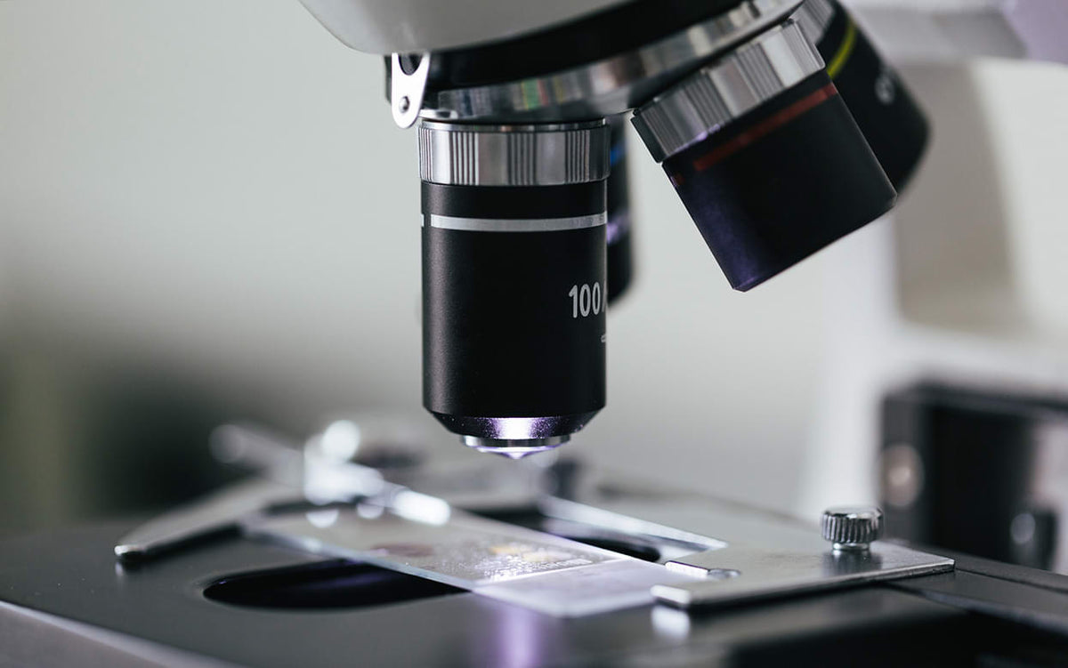 Close up of a microscope