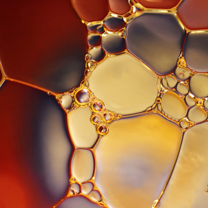 Closeup rendering of an oxygenated cell